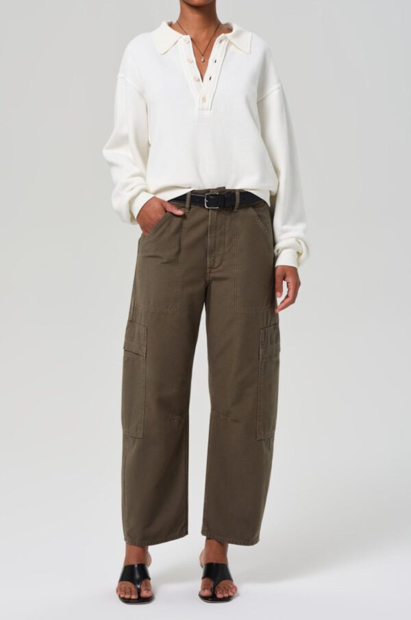 Spexly Marcelle Low-Slung Cargo Pants – Dogwood Sateen - Image 2